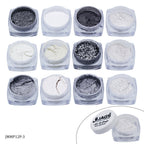 Jags Mica Powder Silver Shade 12 Pcs Set (12Gms) Jmmp12P-3