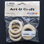 Round Wooden Ring 40Mm 6Pcs Set Rwr40Mm