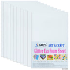 A4 Glitter Foam Sheet Without Stick White 00196We