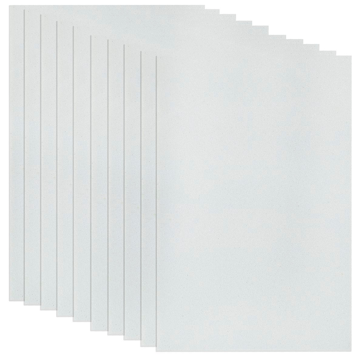 A4 Glitter Foam Sheet Without Stick White 00196We