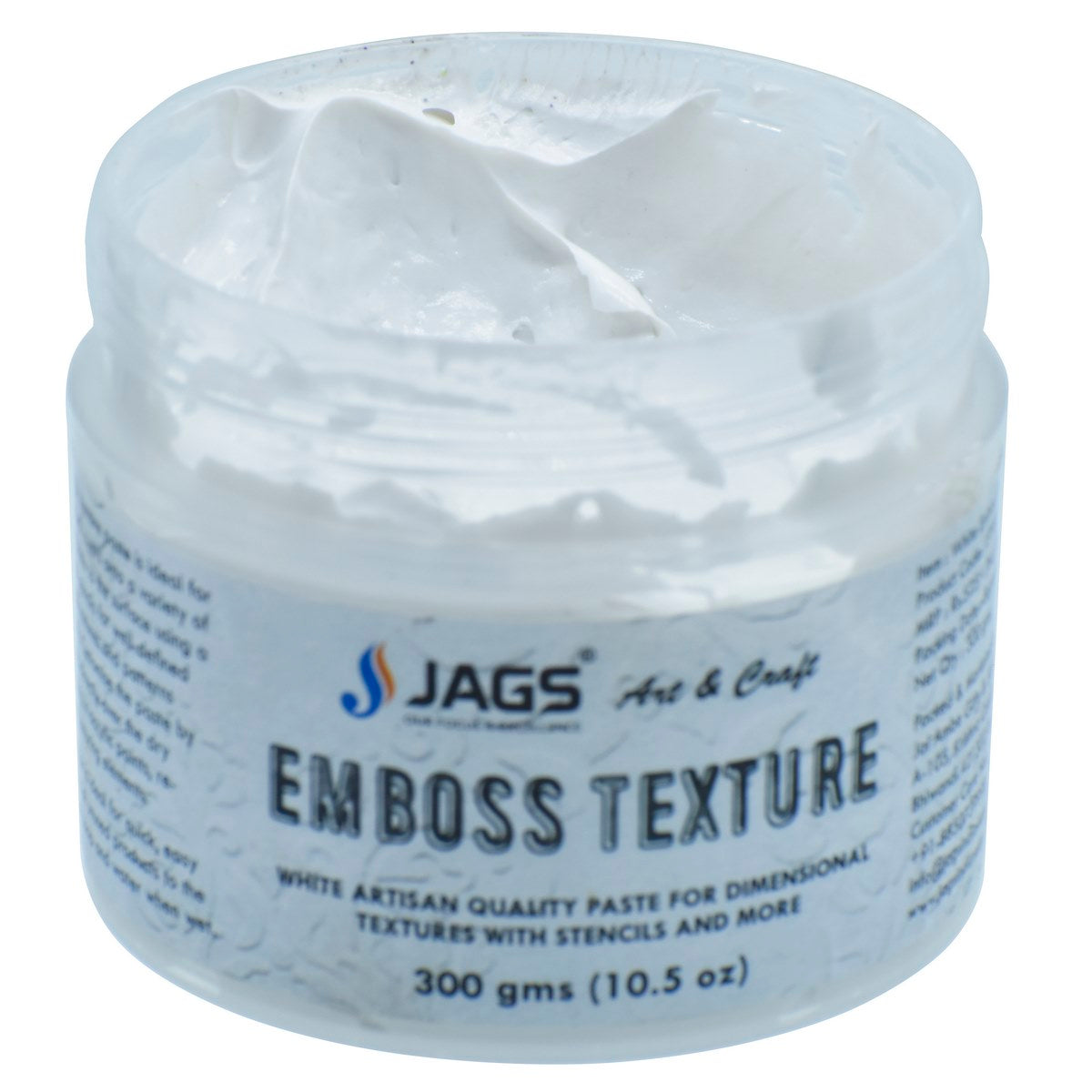 Jags Emboss Texture Paste 300Gms White Jetp00