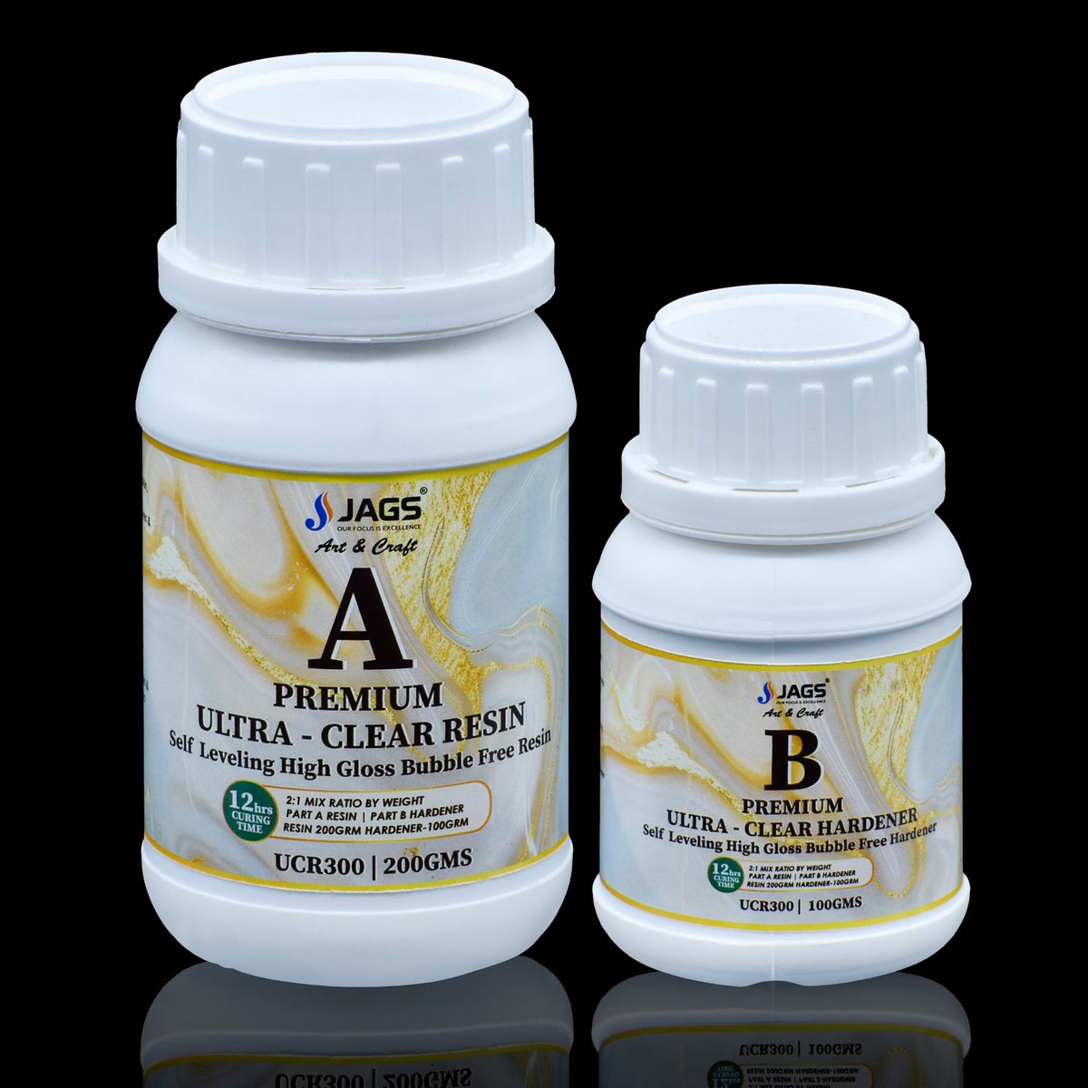 Ultra Clear Set Resin 200Gms Hardener 100Gms Ucr300