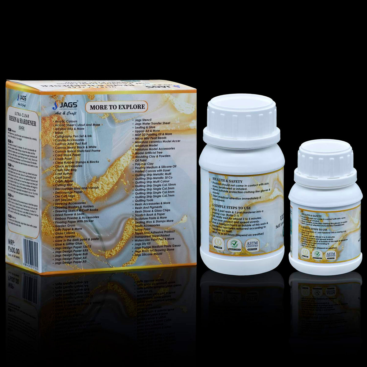 Ultra Clear Set Resin 200Gms Hardener 100Gms Ucr300