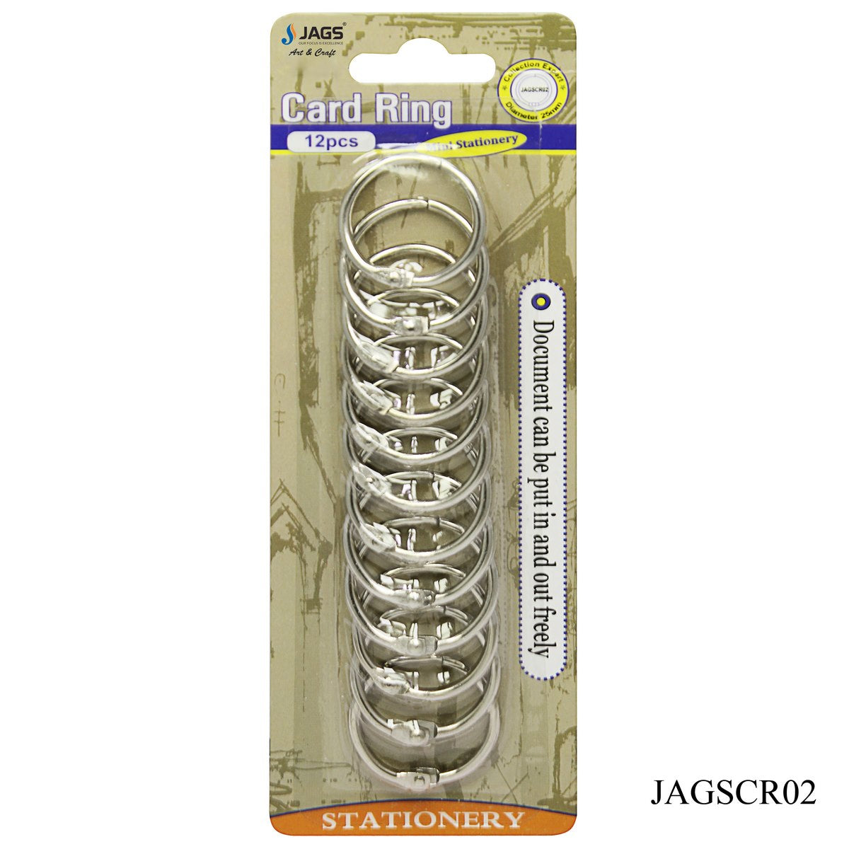 Book Ring 25Mm Jags 12Pcs Jagscr02