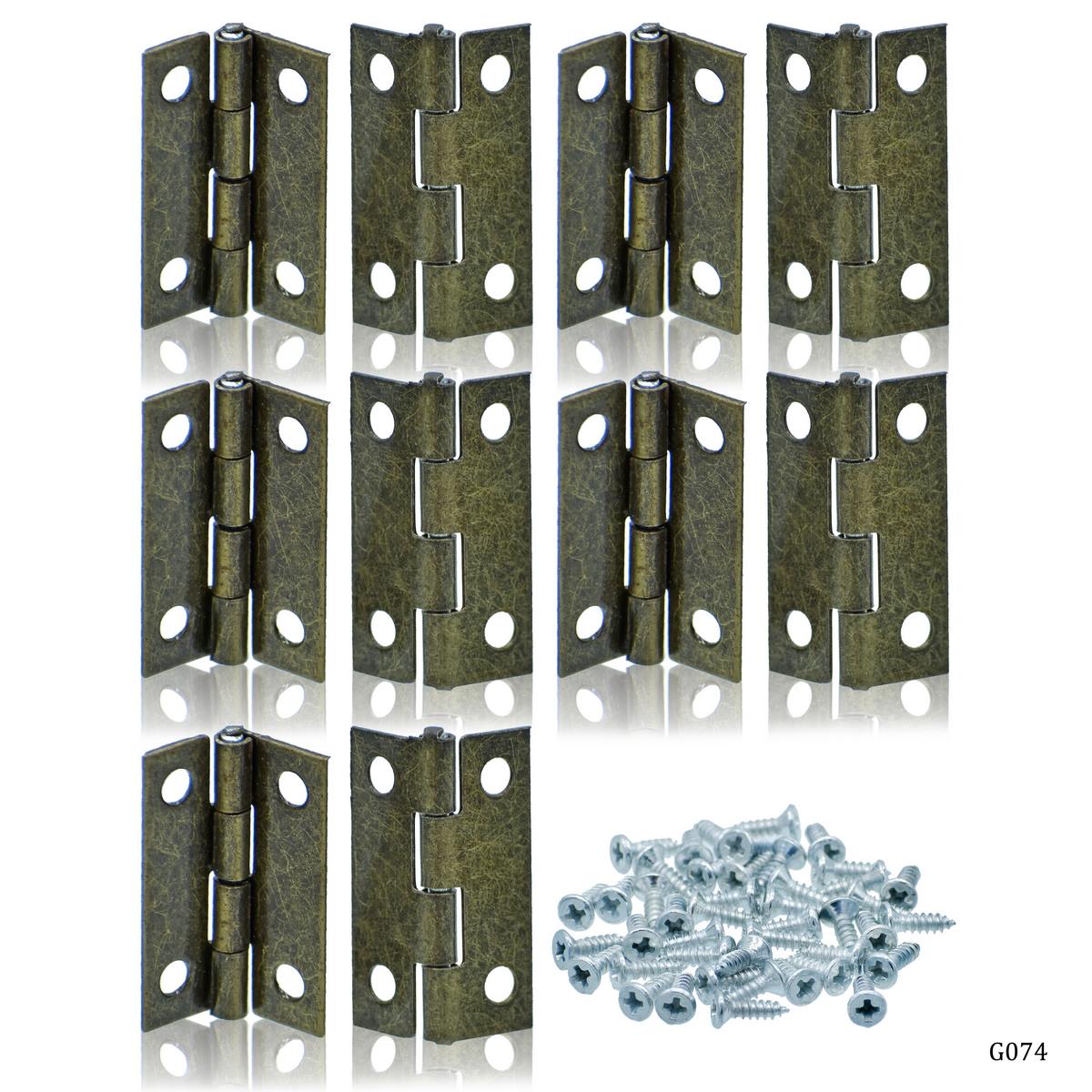 Metal Fitting Hinges Small 10 Pcs 16X25Mm G074