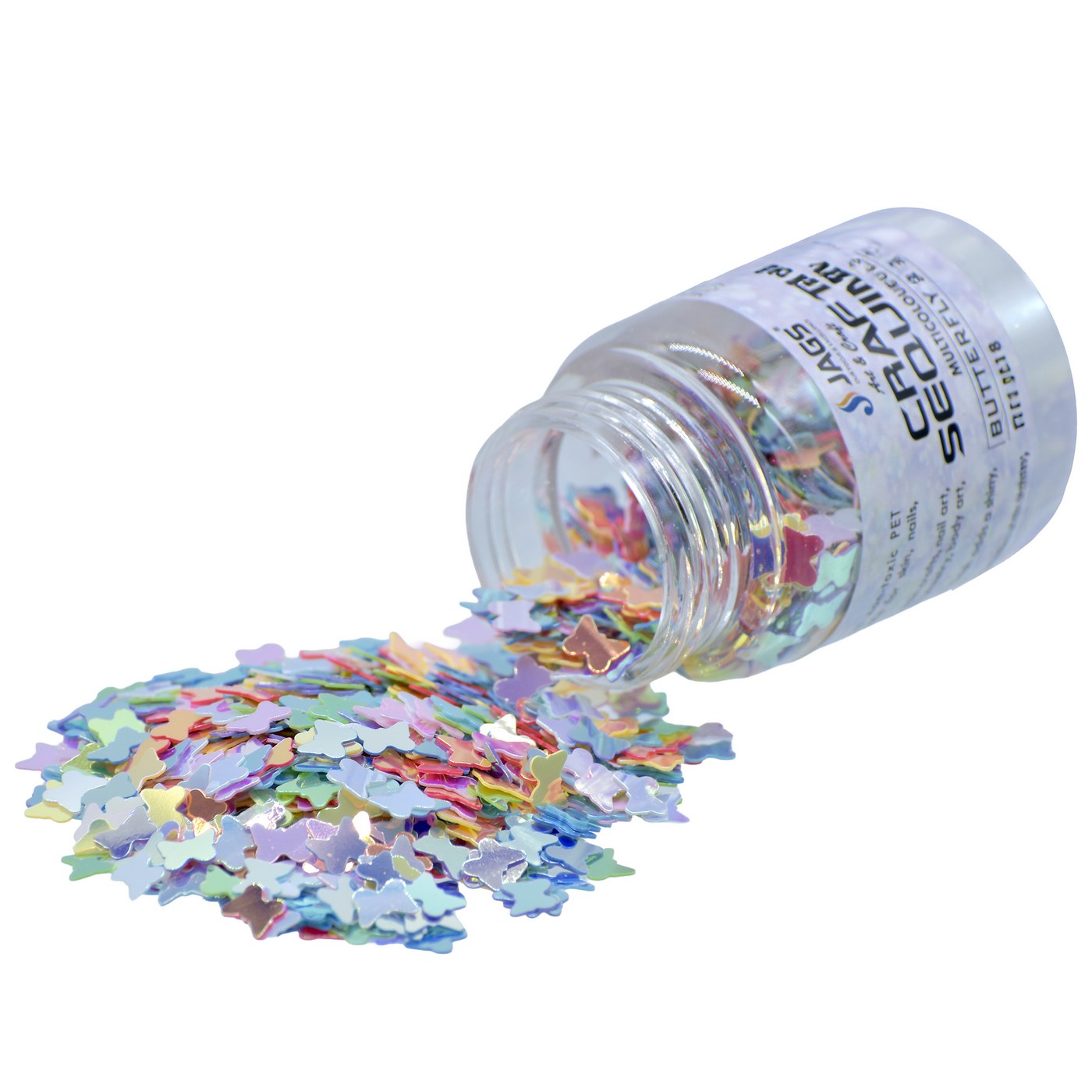 Jags Craft Sequins Multi Colour 20Gms Butterfly 5Mm Jdsm18