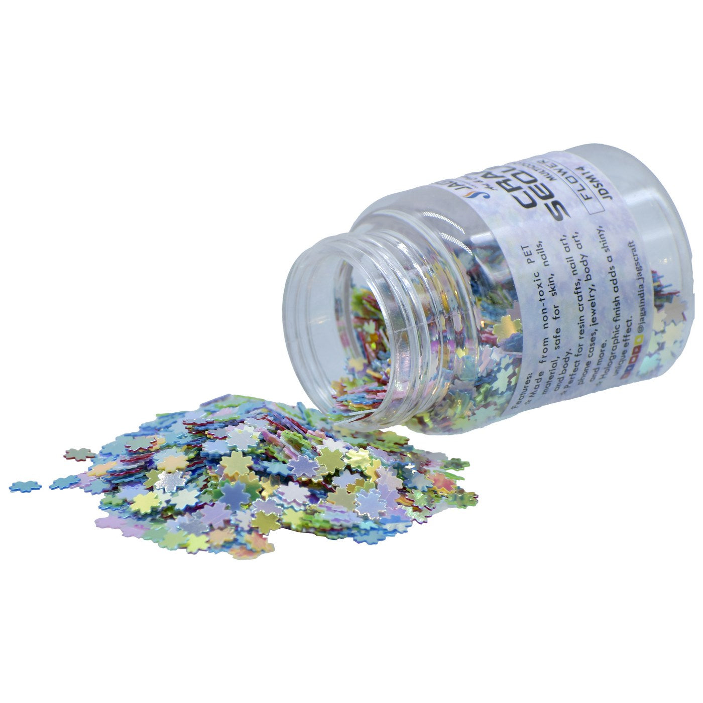 Jags Craft Sequins Multi Colour 20Gms Flower 4Mm Jdsm14