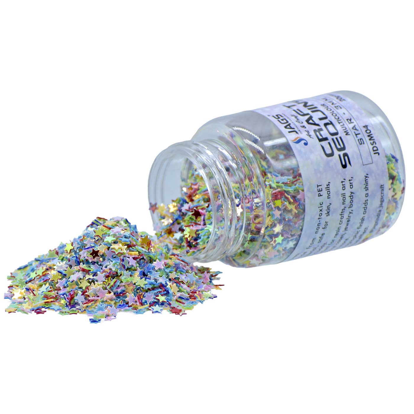 Jags Craft Sequins Multi Colour 20Gms Star 3Mm Jdsm04