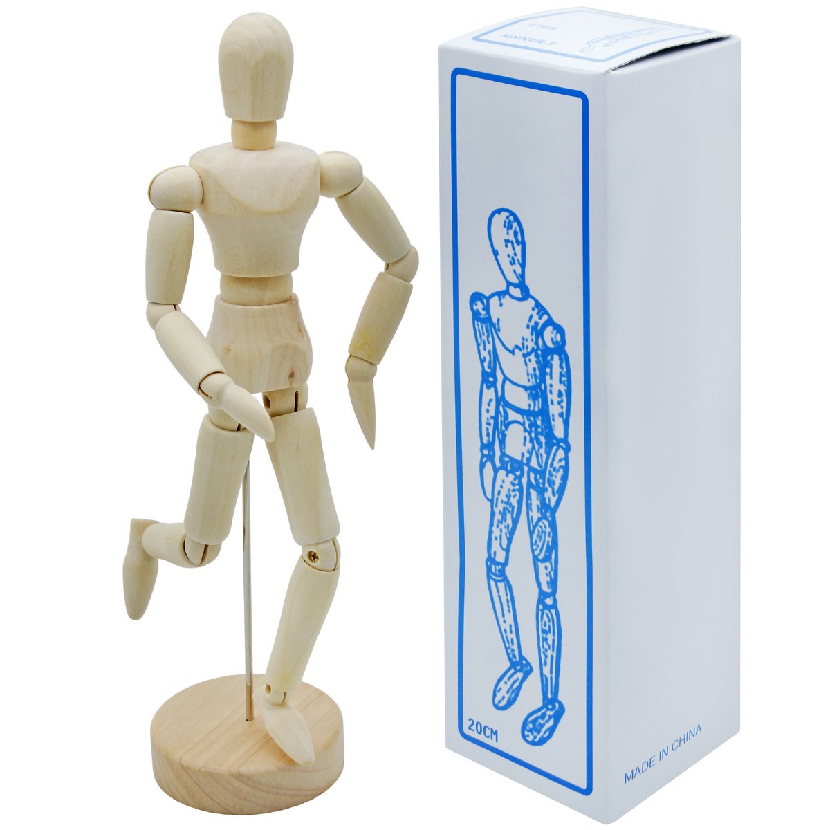 Wooden Manikin Male 20Cm Medium Wman-8