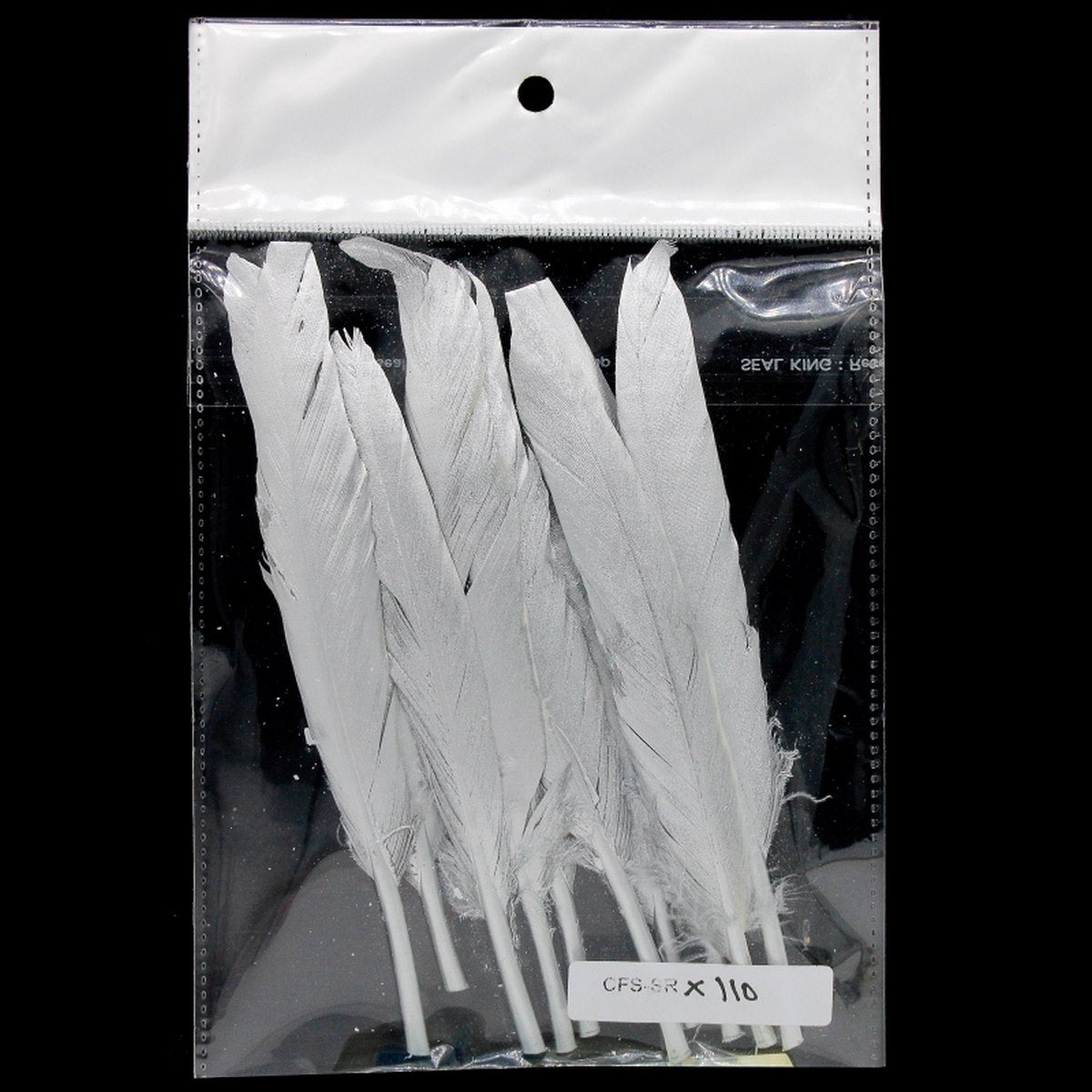 Feather Artificial Small Silver 10Pcs Cfs-Sr
