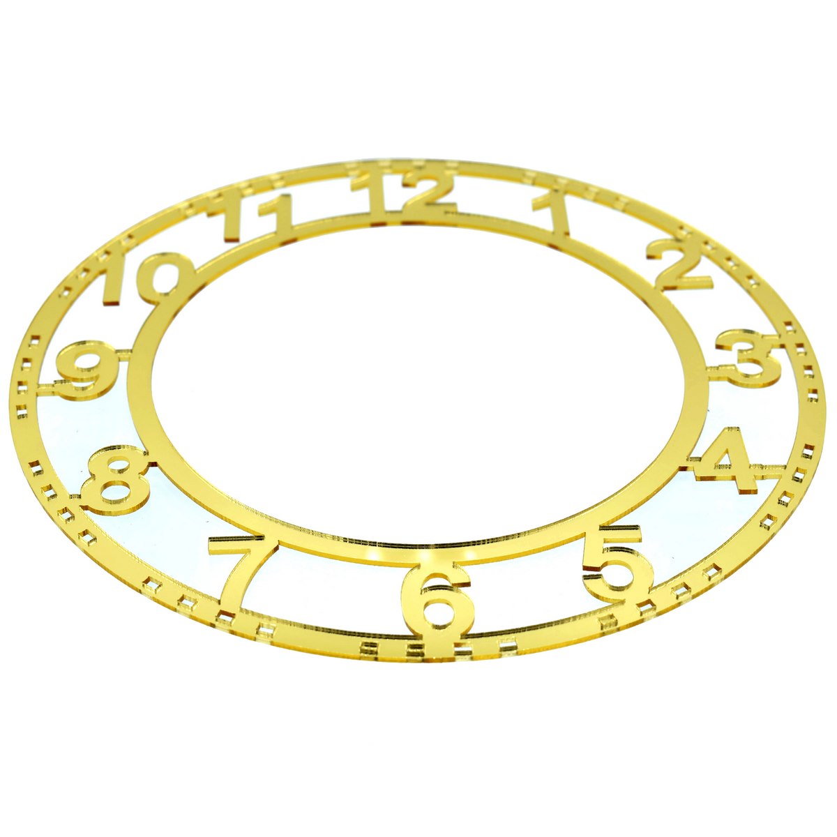 Acrylic Clock Frame Numerical Gold 12Inch Acfn120