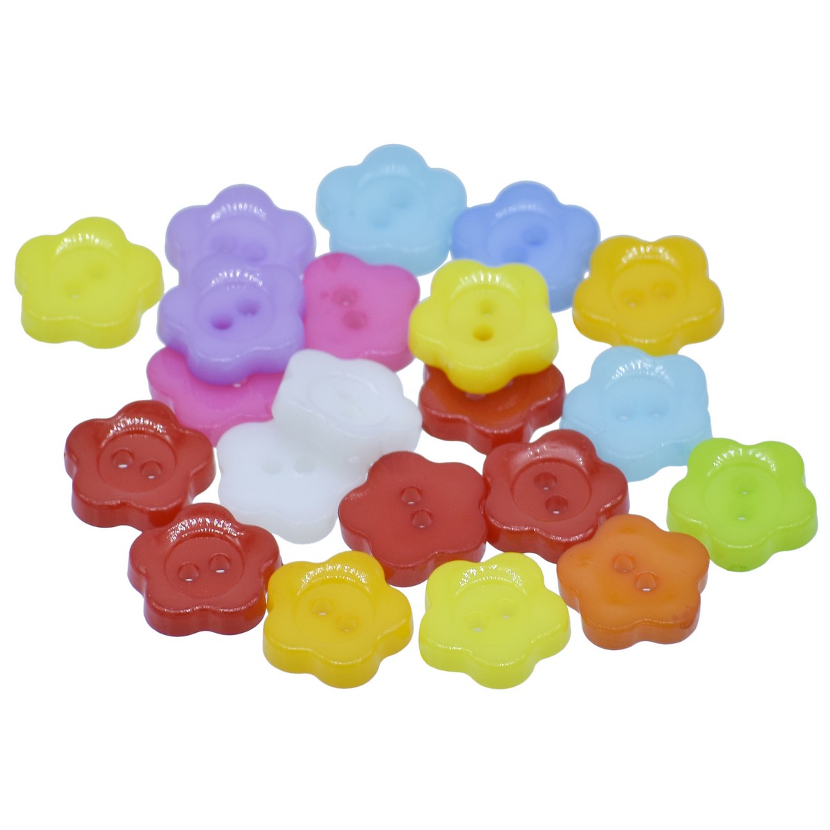 Jags Craft Decorative Button Flower 18L 20Pc Jcdbp28