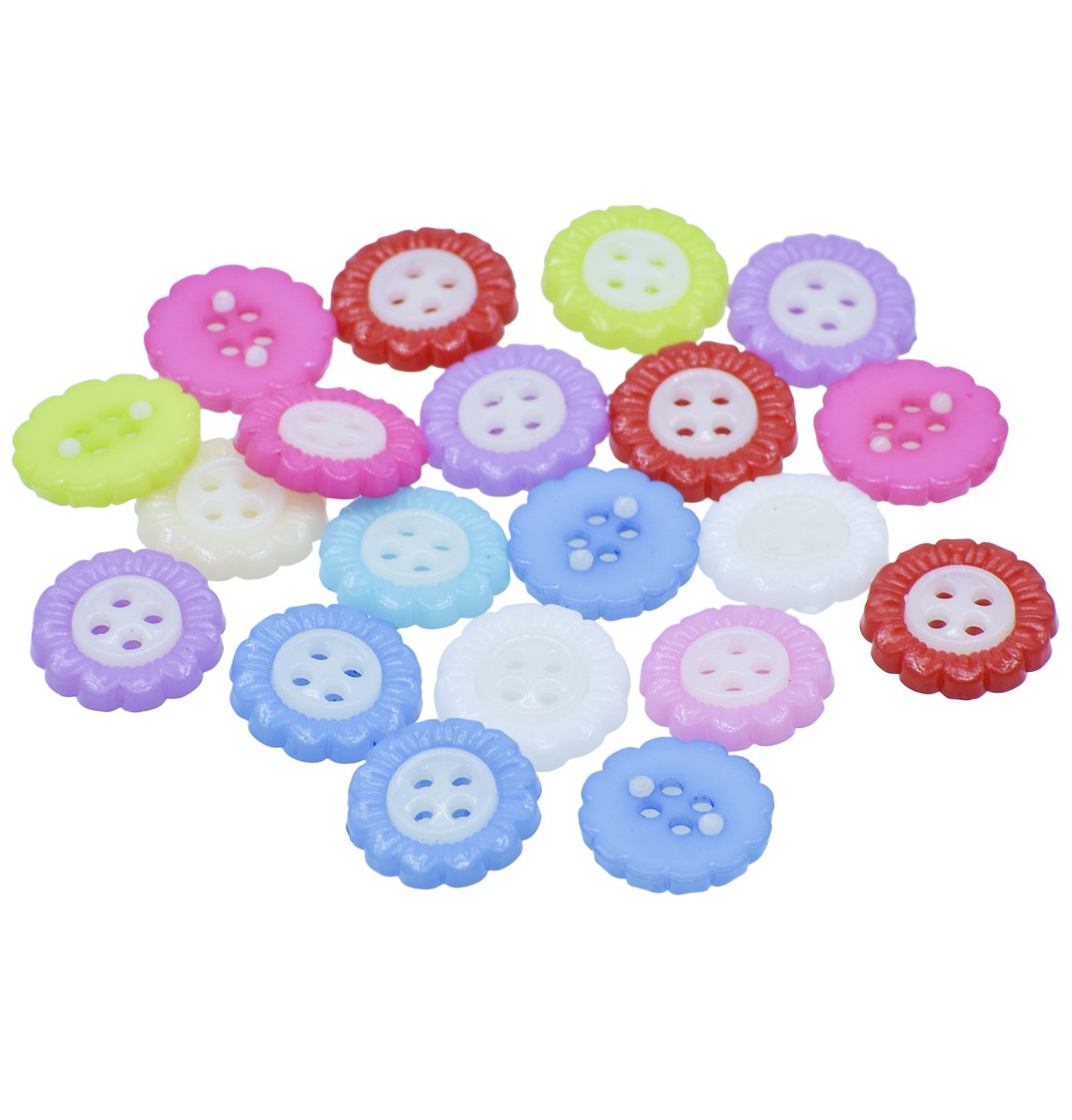 Jags Craft Decorative Button Flower 24L 20Pc Jcdbp34