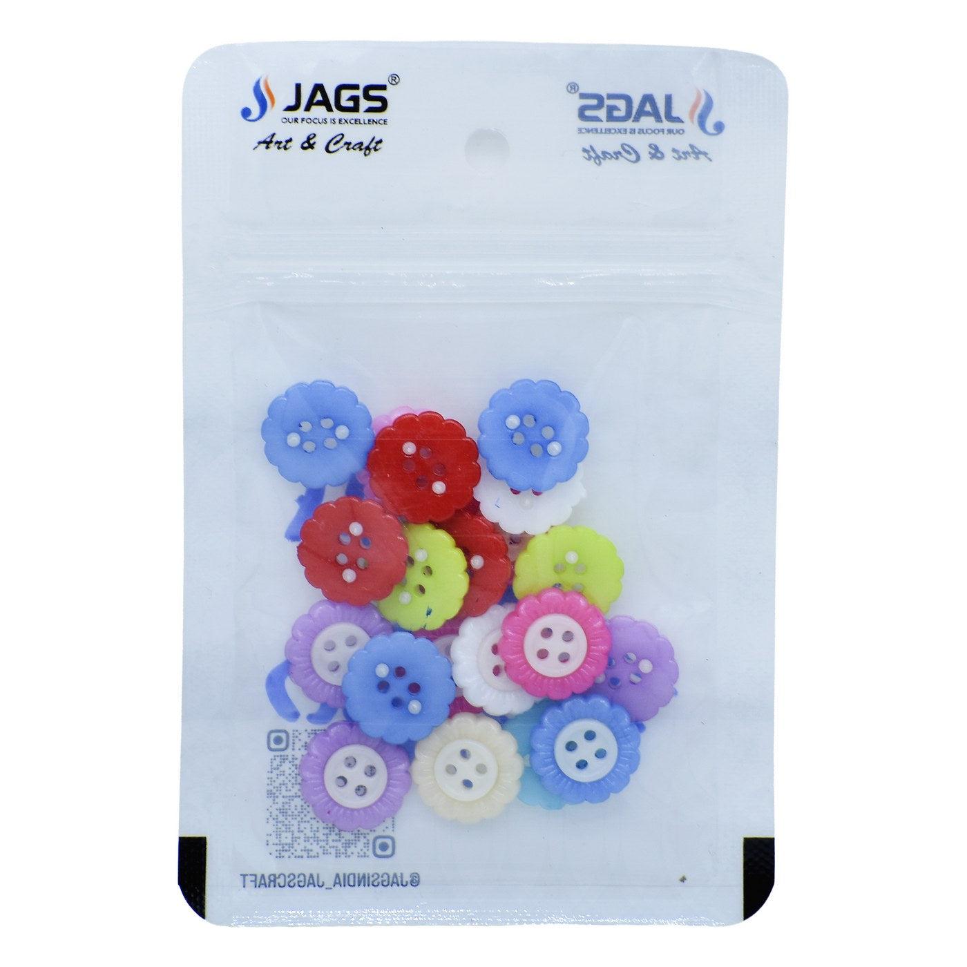 Jags Craft Decorative Button Flower 24L 20Pc Jcdbp34