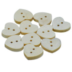 Jags Craft Decorative Button Heart 10Pc Jcdbh16Mm