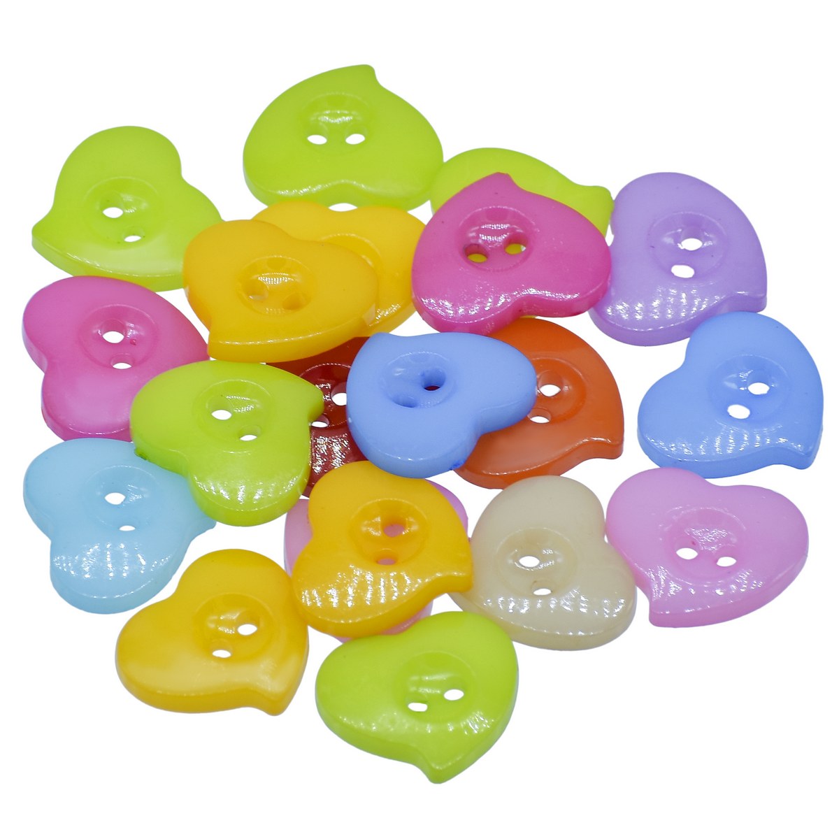 Jags Craft Decorative Button Heart 20L 20Pc Jcdbp11