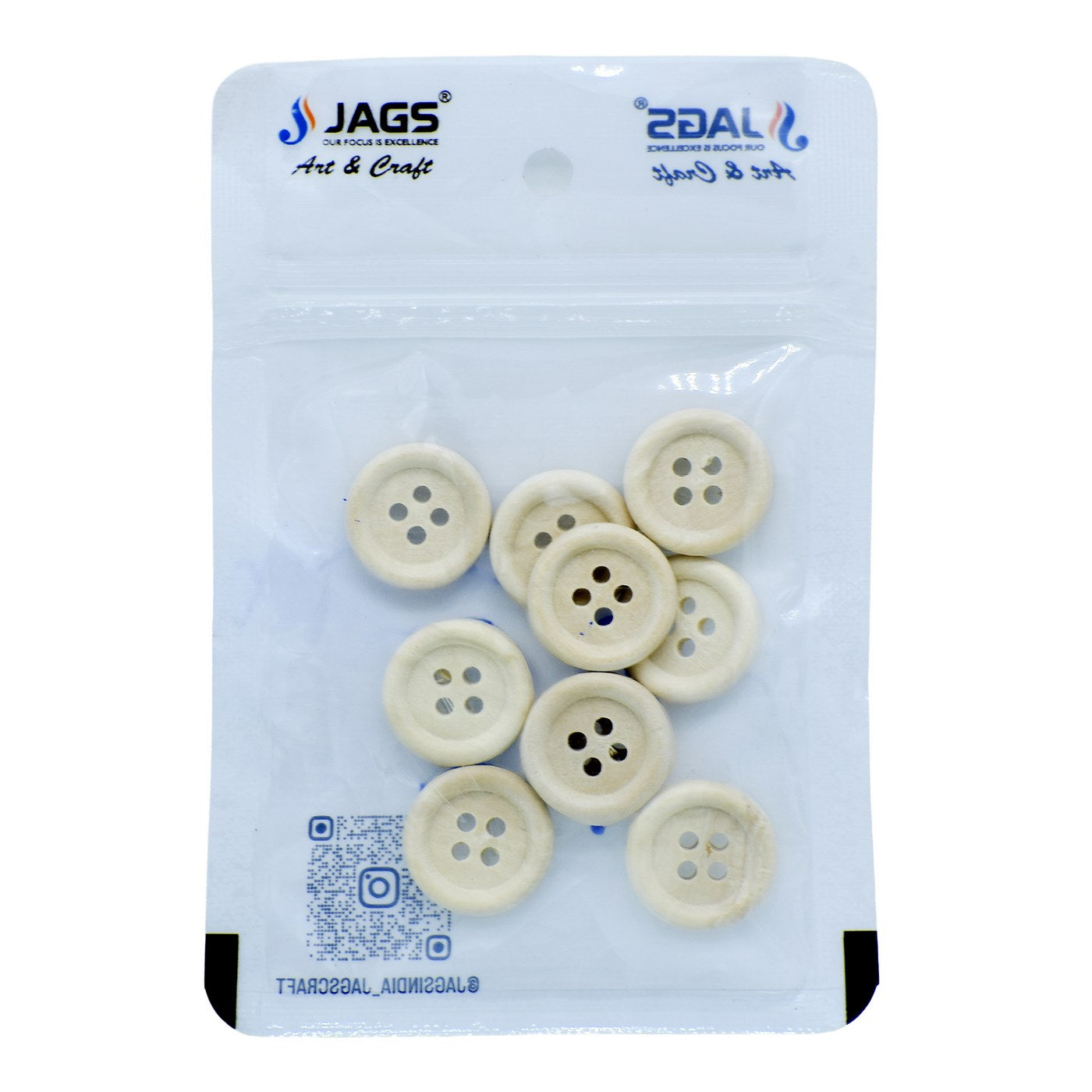 Jags Craft Decorative Button Round 10Pc Jcdbr18Mm