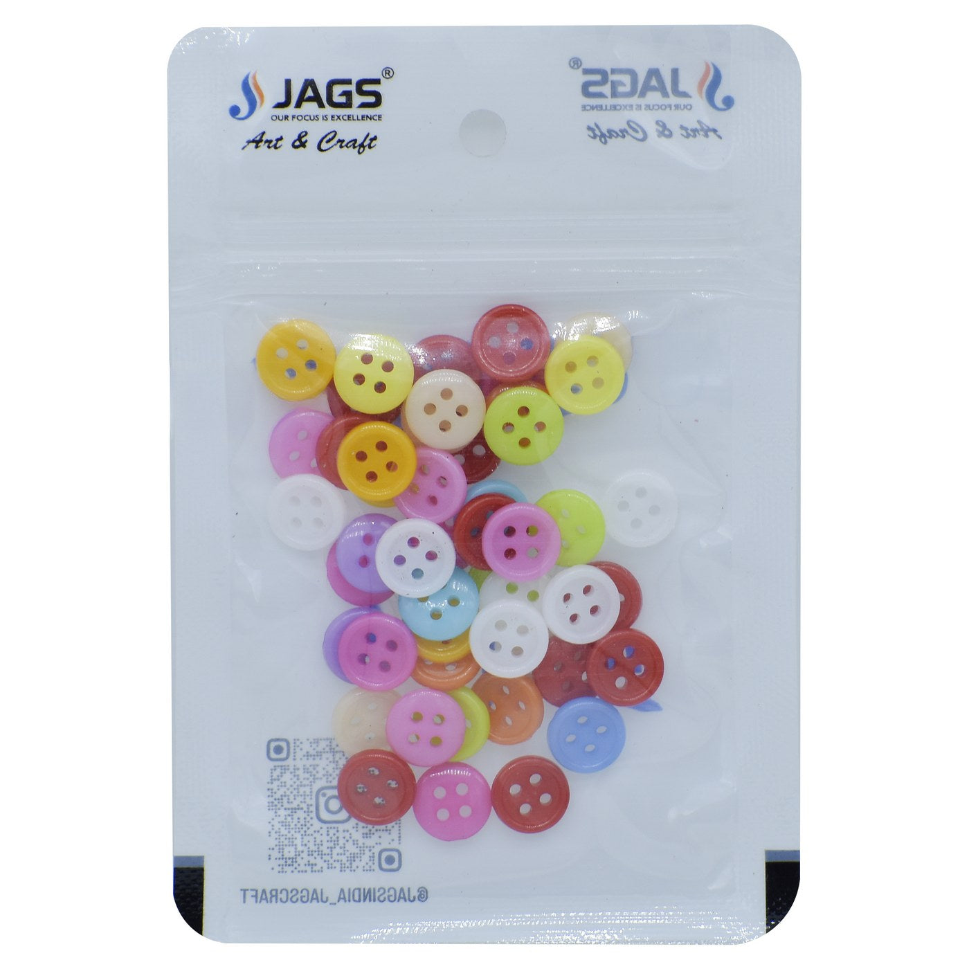 Jags Craft Decorative Button Round 16L 50Pc Jcdbp12