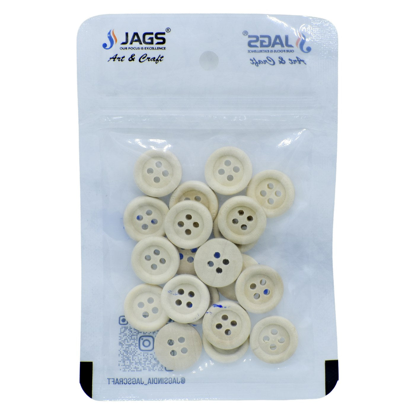 Jags Craft Decorative Button Round 20Pc Jcdbr15Mm