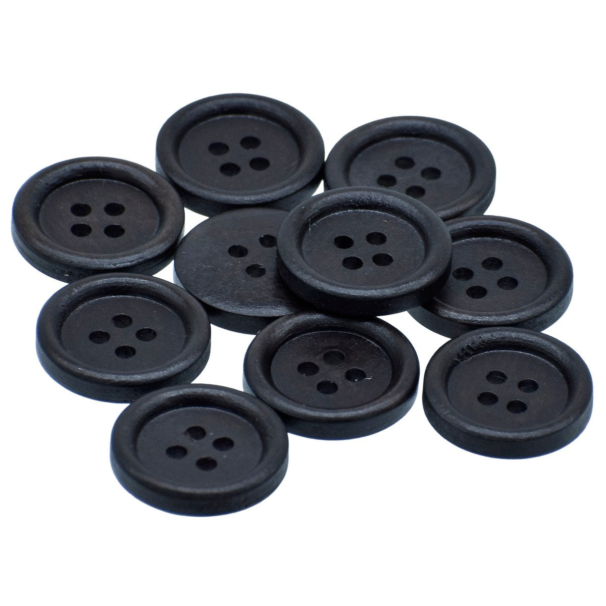 Jags Craft Decorative Button Round Black 10Pc Jcdbd20Mm