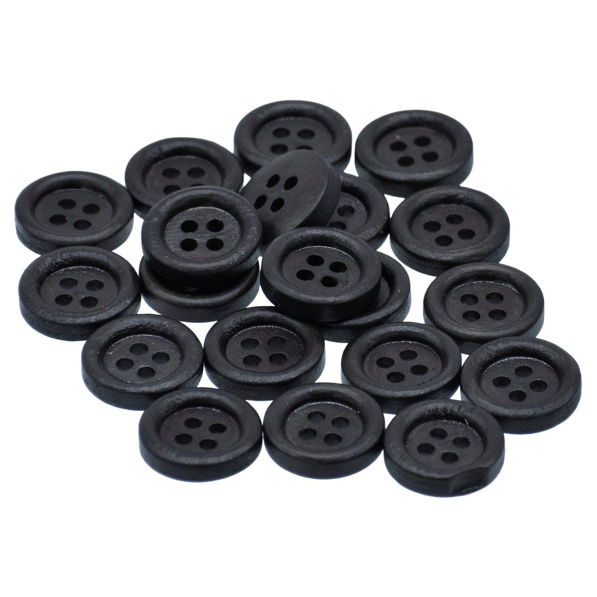 Jags Craft Decorative Button Round Black 20Pc Jcdbd13Mm