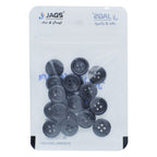 Jags Craft Decorative Button Round Black 20Pc Jcdbd15Mm