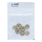 Jags Craft Decorative Button Round Flower 20L 10Pc Jcdbp37