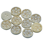 Jags Craft Decorative Button Round Flower 24L 10Pc Jcdbp42
