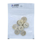 Jags Craft Decorative Button Round Flower 24L 10Pc Jcdbp42
