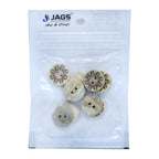 Jags Craft Decorative Button Round Flower 24L 10Pc Jcdbp43