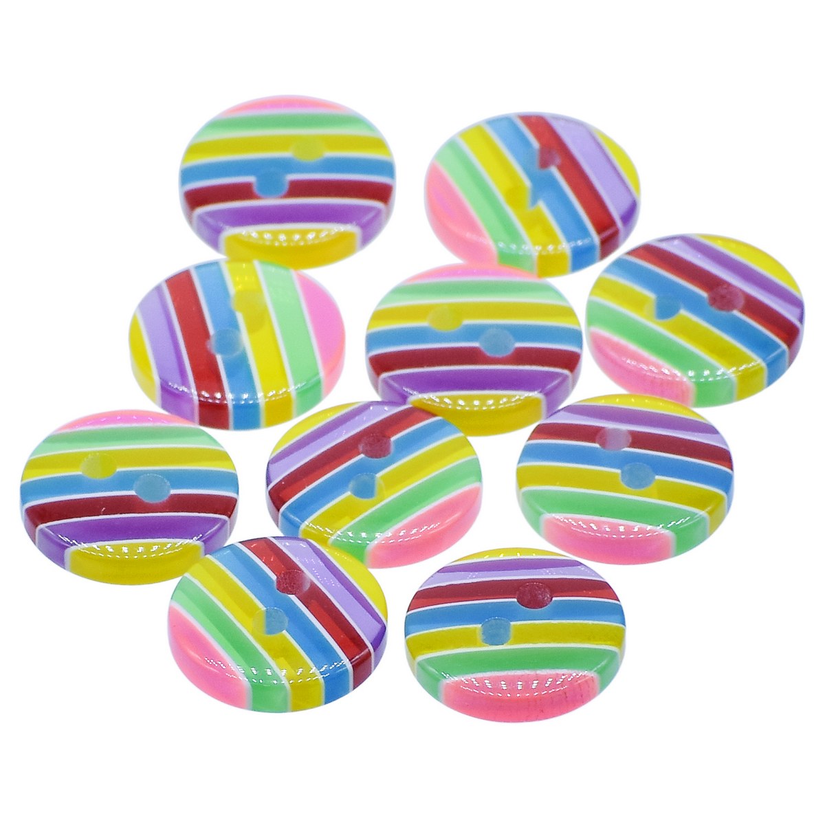 Jags Craft Decorative Button Round Lining 18L 10Pc Jcdbp38
