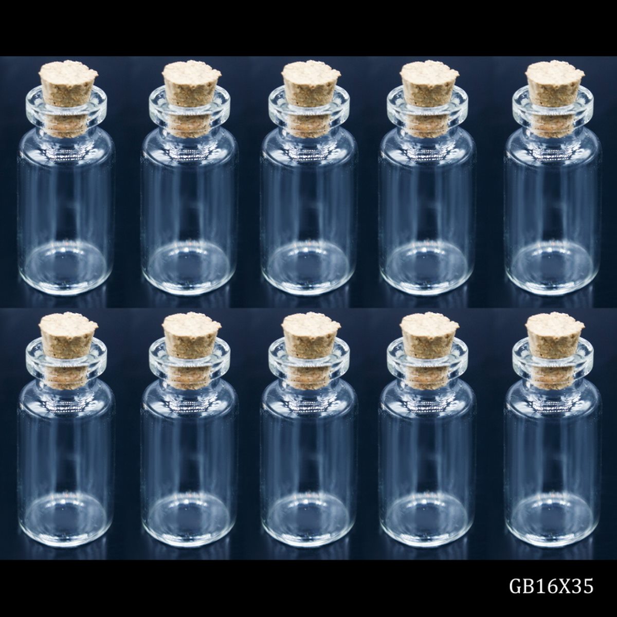 Mini Glass Bottles With Cork 16X35 10Pcs Set Gb16X35