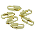 Imitation Jewellery Lopster Claw Clasps Golden 6Pc Ijlh-05