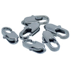 Imitation Jewellery Lopster Claw Clasps Gunmetal 6Pc Ijlh-06