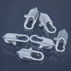 Imitation Jewellery Lopster Claw Clasps Silver 6Pc Ijlh-04