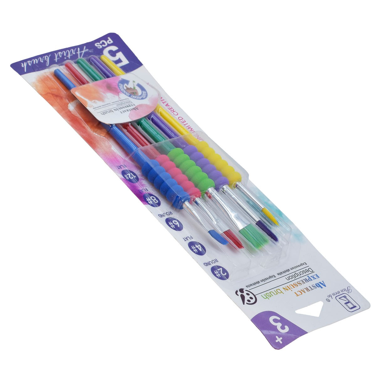 Kids Painting Brush Mix Set Of 5 Pics Hb6185