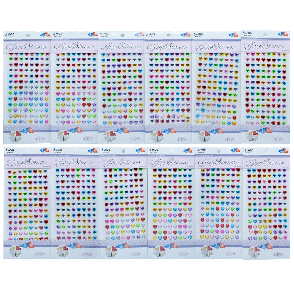 Jags Gem Stones Sticker Heart Multicolour Ksq-Ax