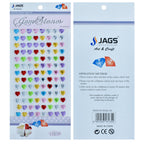 Jags Gem Stones Sticker Heart Multicolour Ksq-Ax