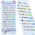 Jags Gem Stones Sticker Moon & Flower Multicolour Zw-Dc