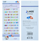 Jags Gem Stones Sticker Moon & Flower Multicolour Zw-Dc