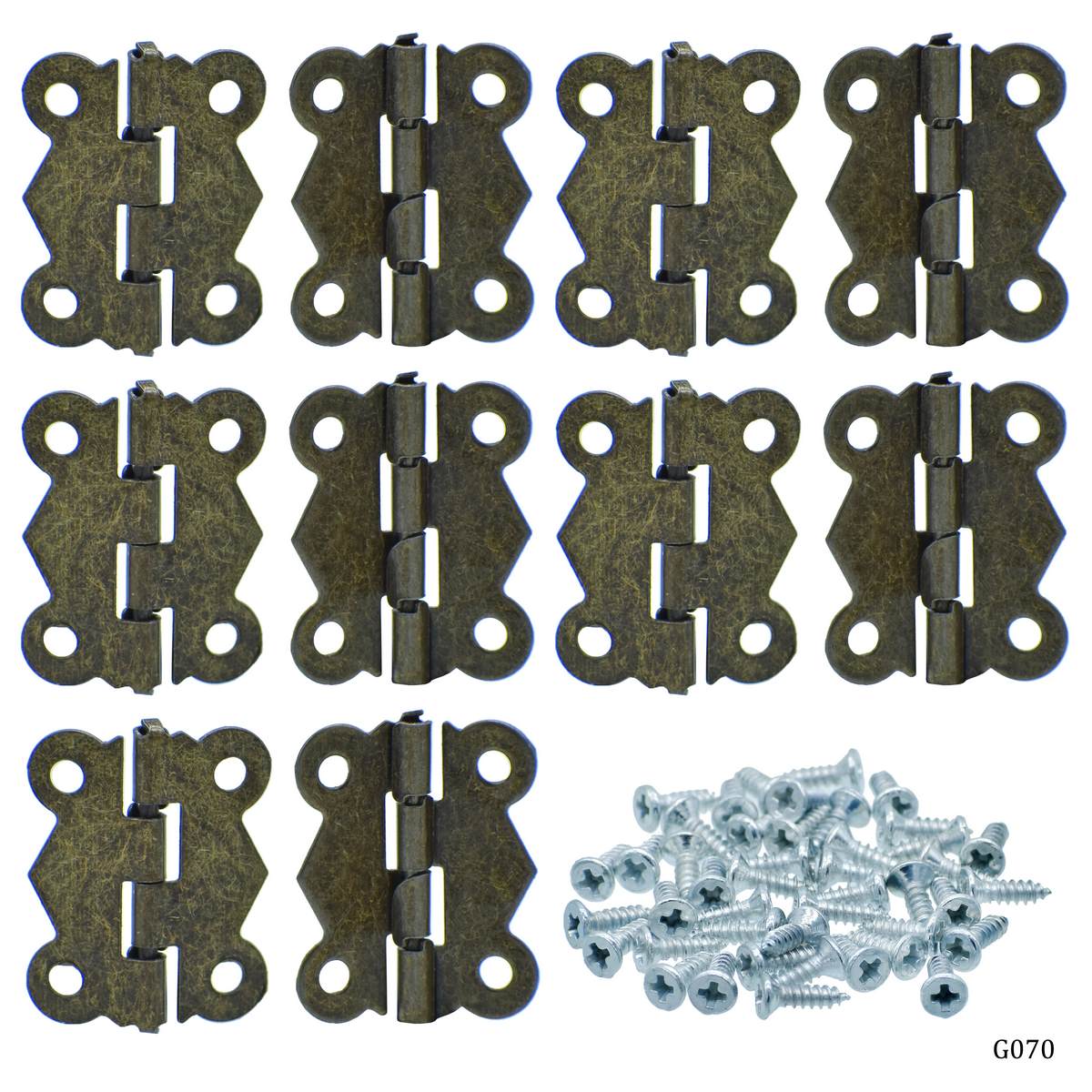 Metal Fitting Hinges Fancy Medium 10 Pcs 19X25Mm G070