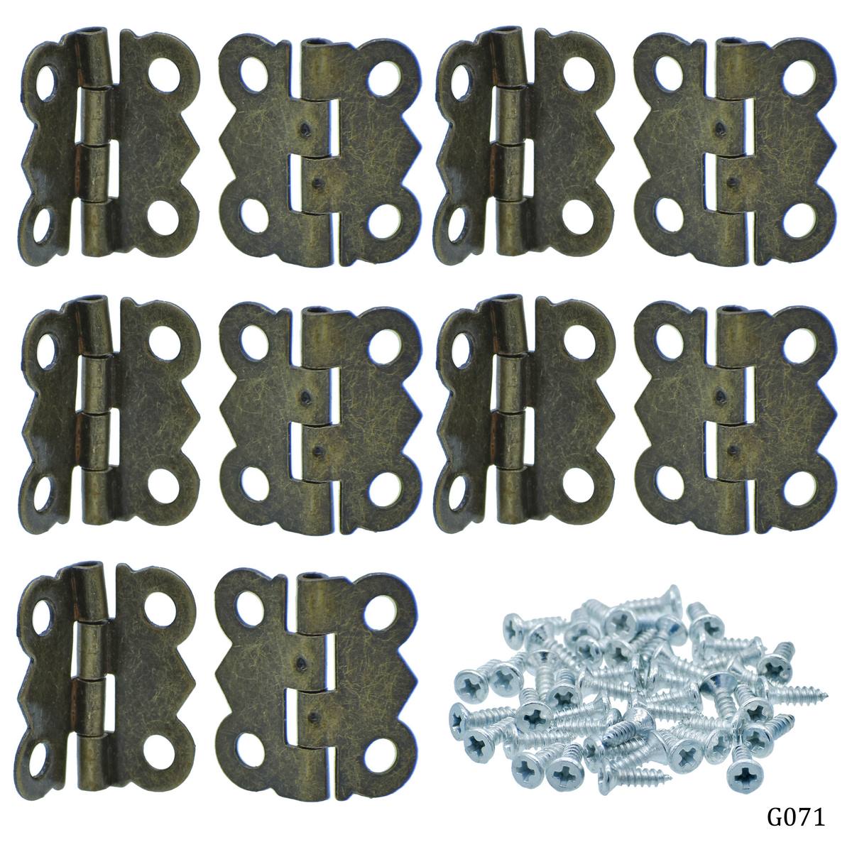 Metal Fitting Hinges Fancy Small 10 Pcs 16X18Mm G071