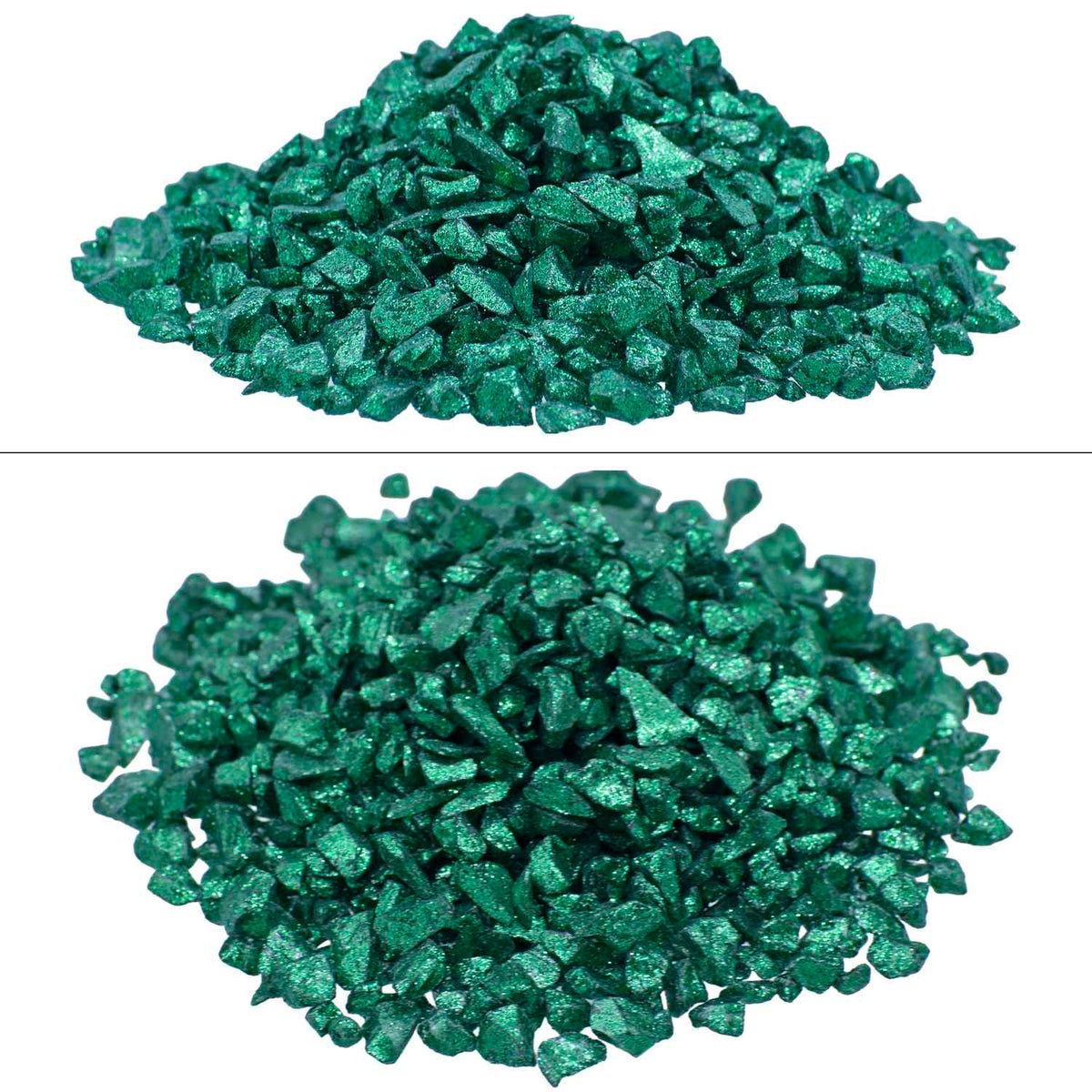 Jags Colour Coating Glass Chips 100Gram Green Glitter Jccg05