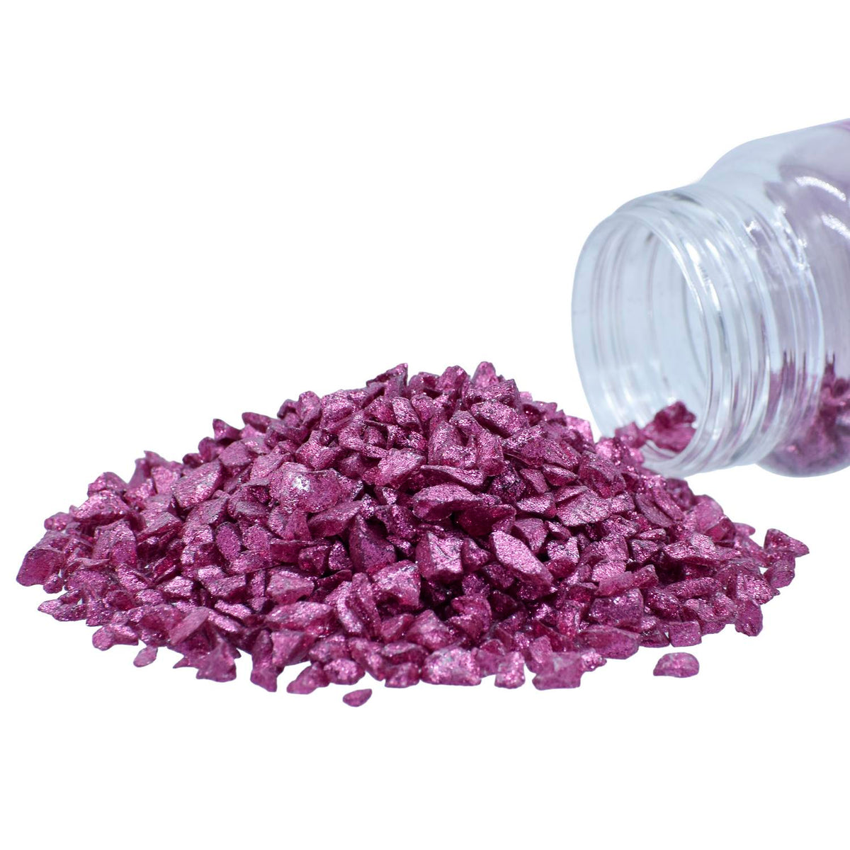 Jags Colour Coating Glass Chips 100Gram Pink Glitter Jccg03