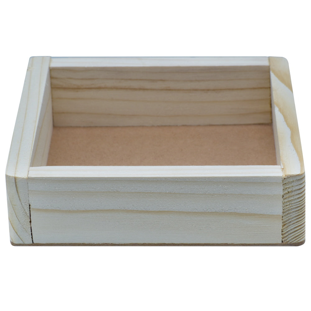 Wooden Tray 1.5 Inch Border 6X6 Inch Wdt100