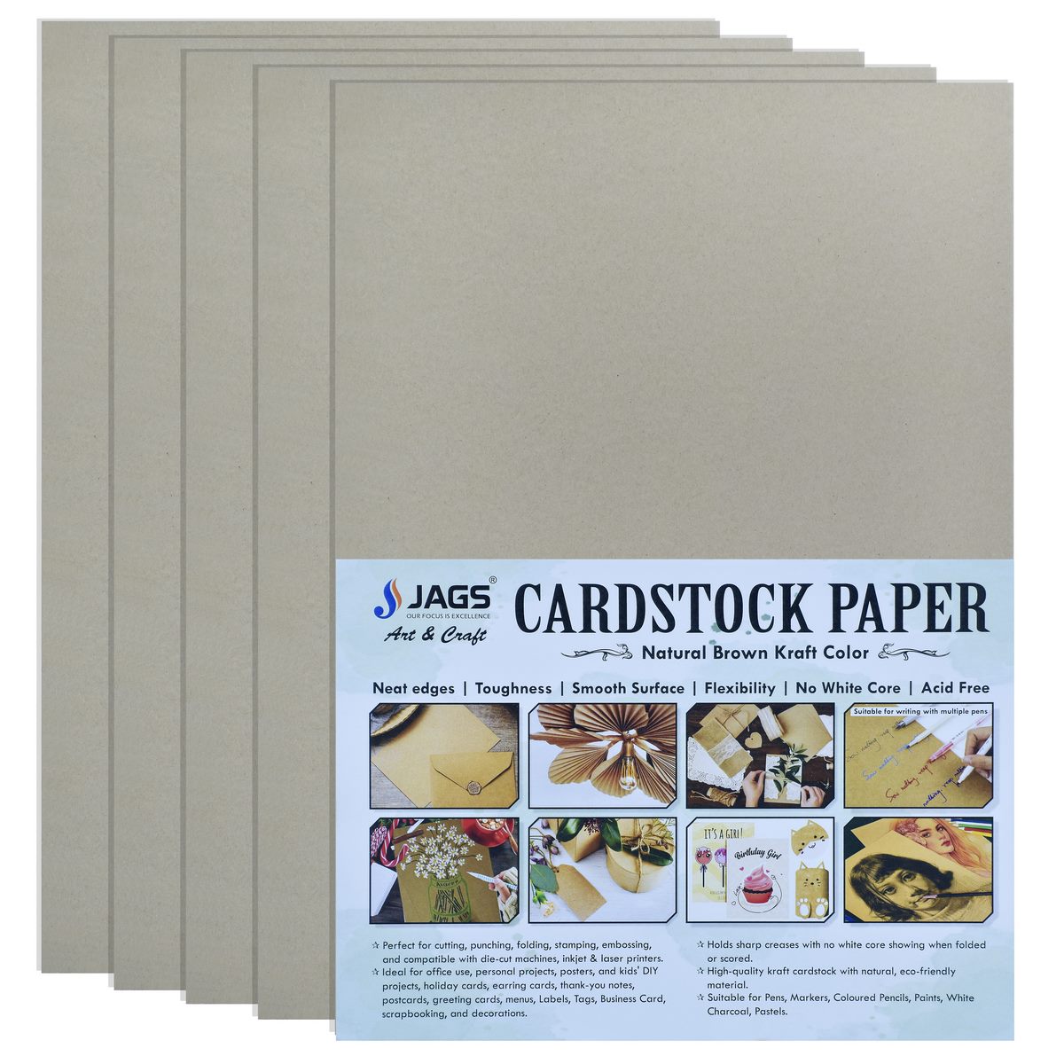 Card Stock Sheet Eco 500Gsm 5 Sheets A3 Cssea3