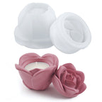 Jags Silicone Mould Rose Candel Pot And Candel Jsm36