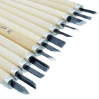 Wooden Knife Carving Set Of 12Pcs Ksj-12