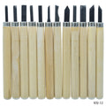 Wooden Knife Carving Set Of 12Pcs Ksj-12