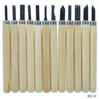 Wooden Knife Carving Set Of 12Pcs Ksj-12